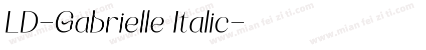 LD-Gabrielle Italic字体转换